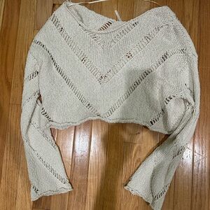 Free People Cream Knit Women's Sweater